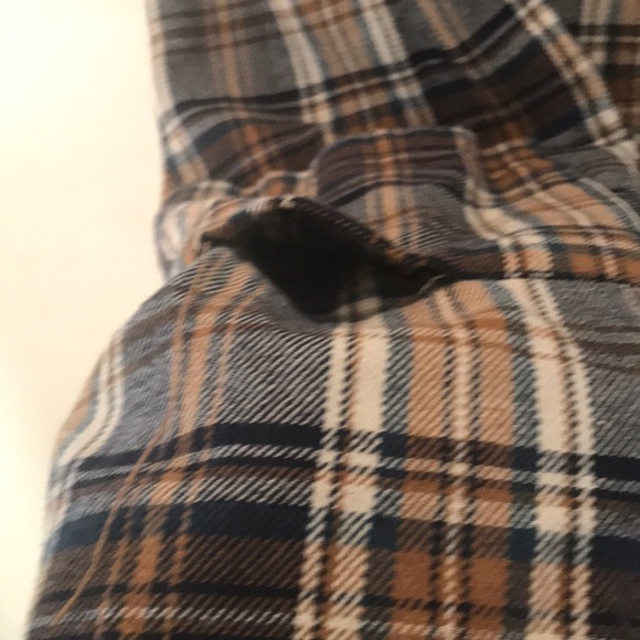 Light brown, navy blue and cream plaid dress - Picture 4 of 5